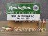 500 Round Case - 380 Auto 95 Grain FMJ Remington UMC Brass Case L380AP Ammo 